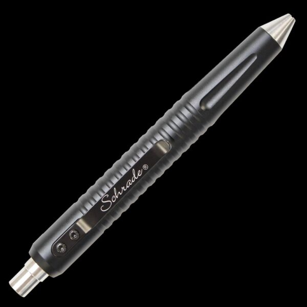 Schrade MATTE Black Push Button Tactical Pen w/Schmidt Easyflow Ink Cartridge
