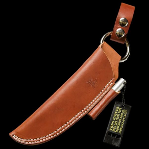 TOPS Brown Bushcraft Leather Sheath (L.H)