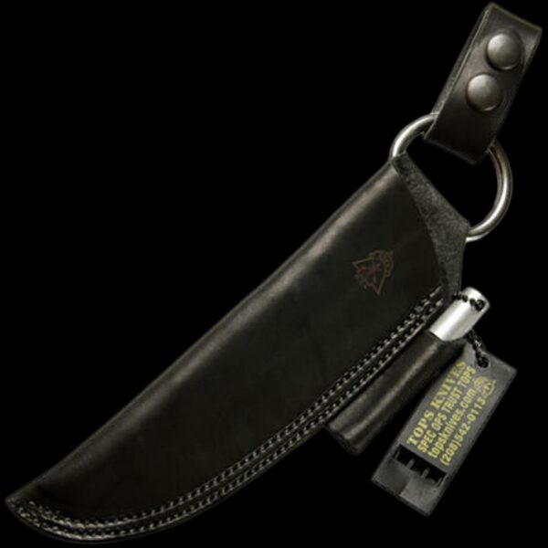TOPS Black Bushcraft Leather Sheath (L.H)