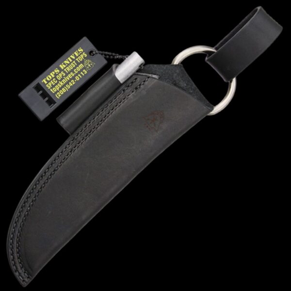 TOPS Black Bushcraft Leather Sheath (R.H)