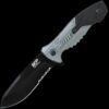 M&P Full Tang Tanto Fixed Blade, Aluminum & Rubber Handle, M.O.L.L.E. Compatible Belt Sheath
