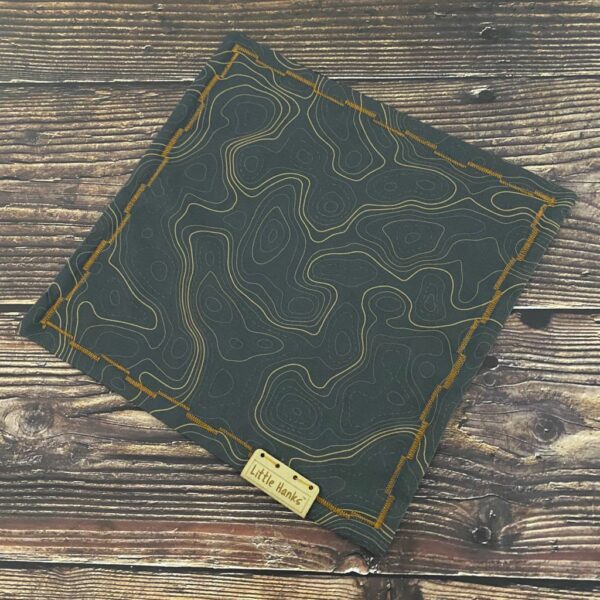 Little Hanks Black Topo with Gold Lines - Cotton Satin