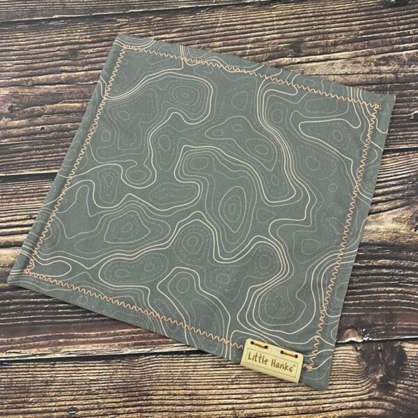 Little Hanks Grey Topo with Rose Gold Lines - Cotton Satin