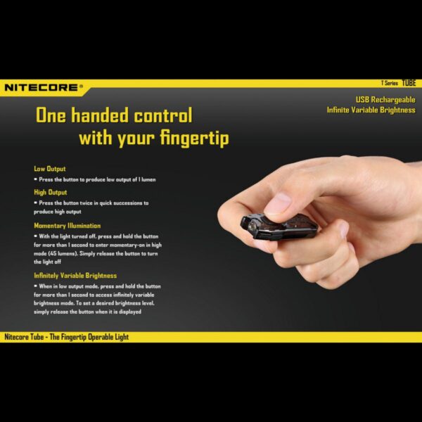 Nitecore Tube Rechargeable (Various Colours) - Image 5