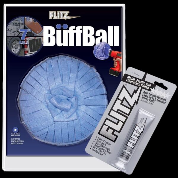 Flitz 7" Buff Ball (Boats, Large Wheels, Heavy Duty Trucks, Farm Machinery, Trailers, Diamond Plate)