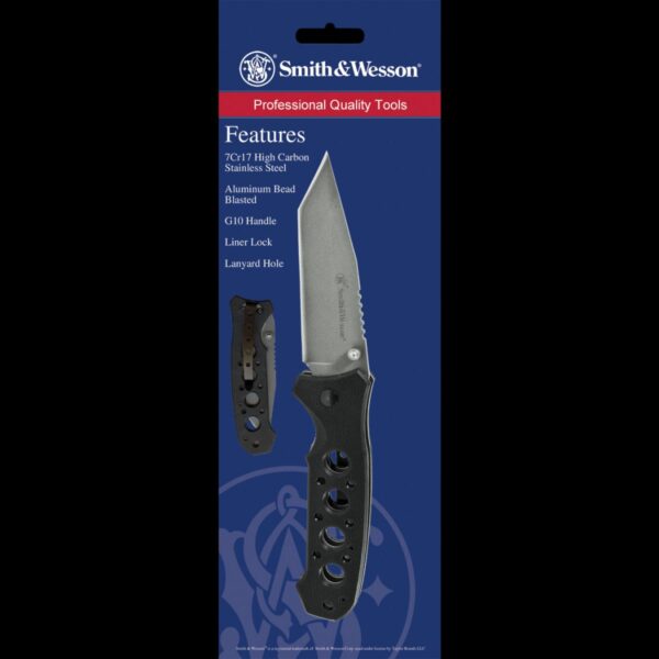 Smith & Wesson Extreme Ops Clip Folder w/Aluminum Bead Blasted Blades, Tanto - Image 3