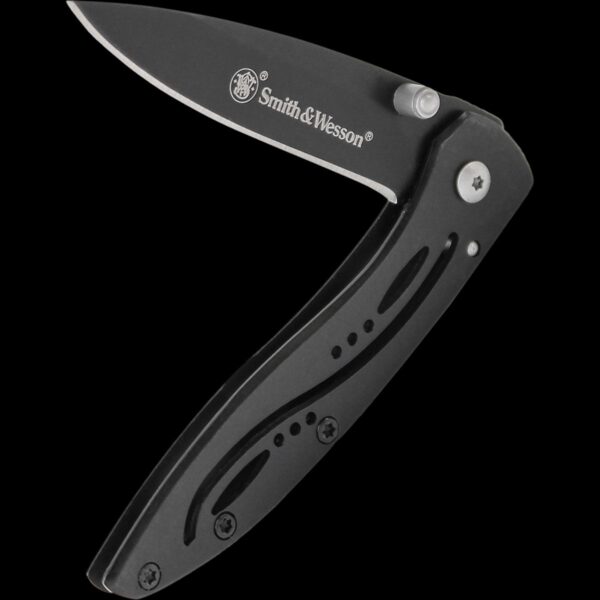 Smith & Wesson 3" Plain Black Blade, Black Stainless Steel Handle - Image 3