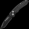 Smith & Wesson Extreme Ops Push Button Lock Black 40% Serrated Tanto Blade