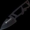 Smith & Wesson M&P Shield Fixed Blade Neck Knife, Black Coated 8Cr13MoV Steel,Thermoplastic Sheath
