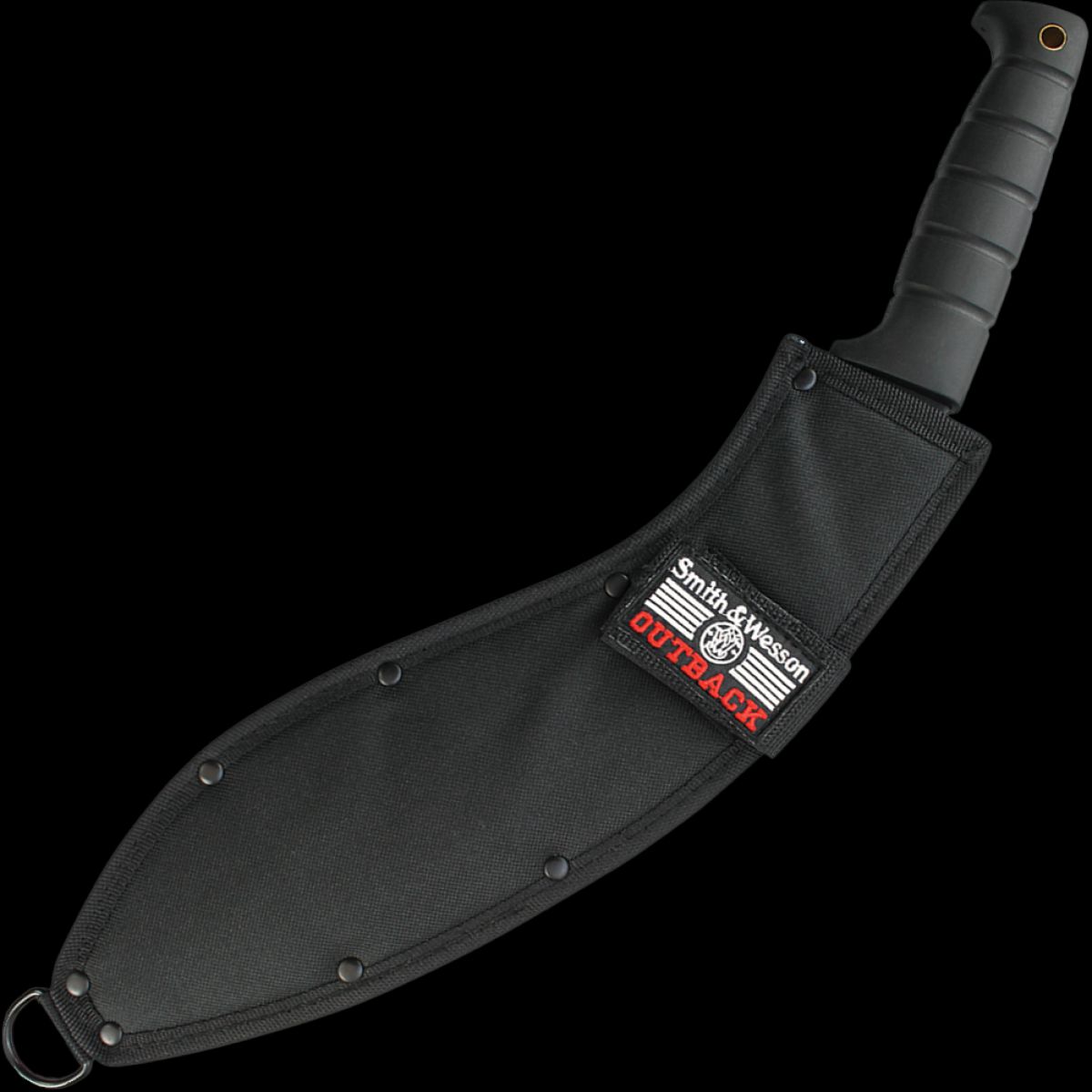 Smith & Wesson SWBH Bush Hog Kukri Machete Black Fixed Blade Knife/Rubber Handle 