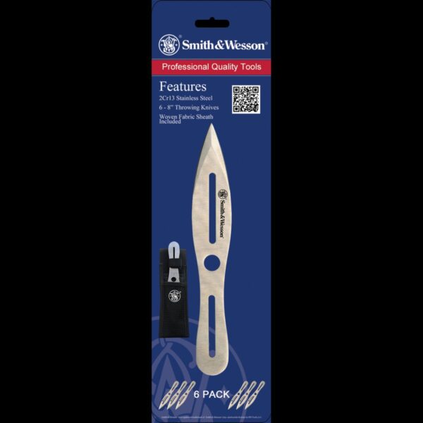 Smith & Wesson 6 pc 8" Throwing Knives w/Sheath - Image 3
