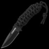 Schrade Fixed Blade Neck Knife, 9Cr18MoV Steel, Paracord Wrapped Handle, Nylon Fiber Sheath