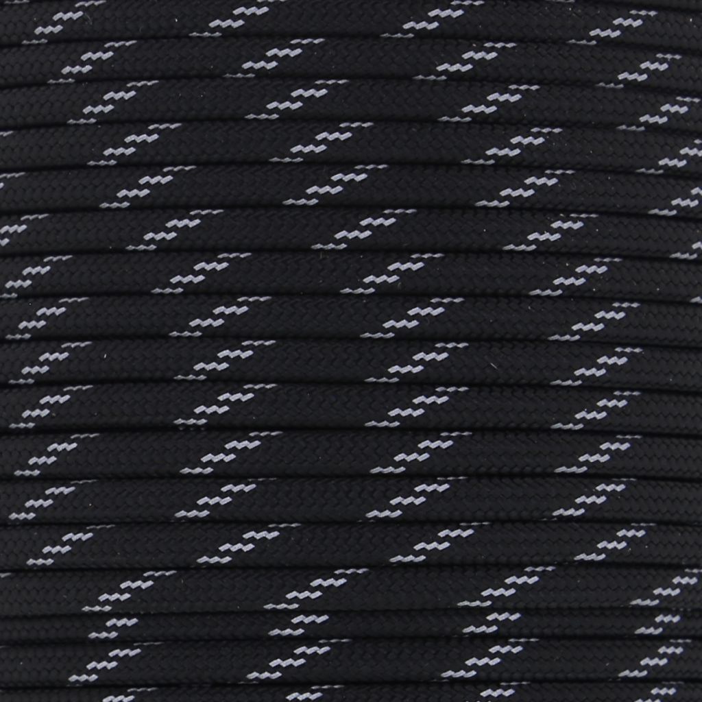 Gorilla Cord Type III 550 Paracord - Reflective Black #R3016 - 1m 