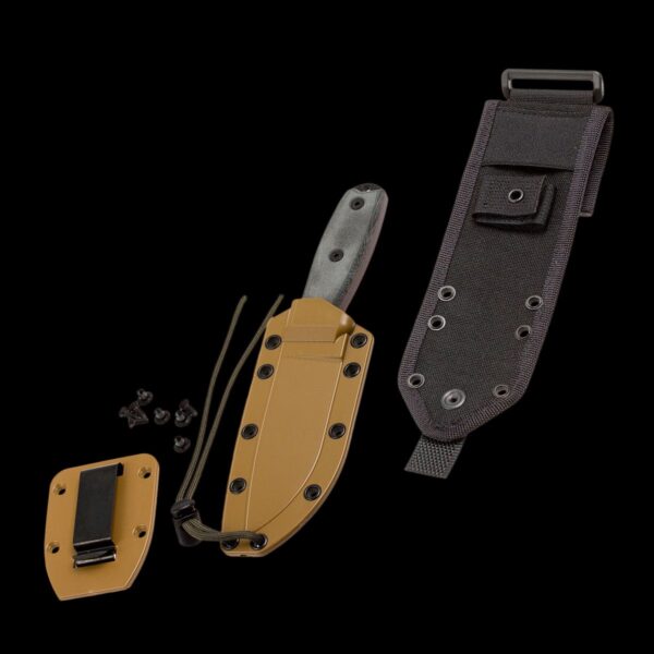 ESEE-4P-MB-B, Plain Edge (Black) w/Molle Back - Image 2