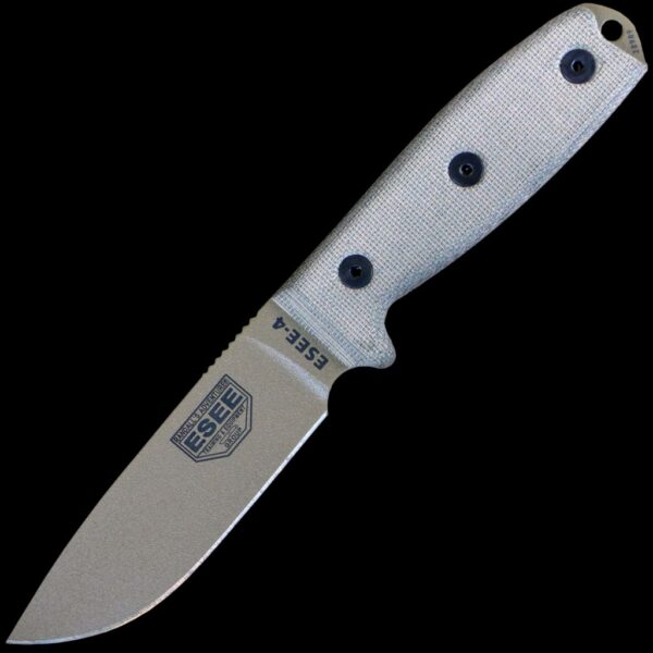 ESEE-4P-MB-DE, Plain Edge (Dark Earth) w/Molle Back