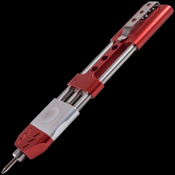 TEC Accessories Inc Ko-Axis Rail Pen, Aluminum, Red, Silver Slider