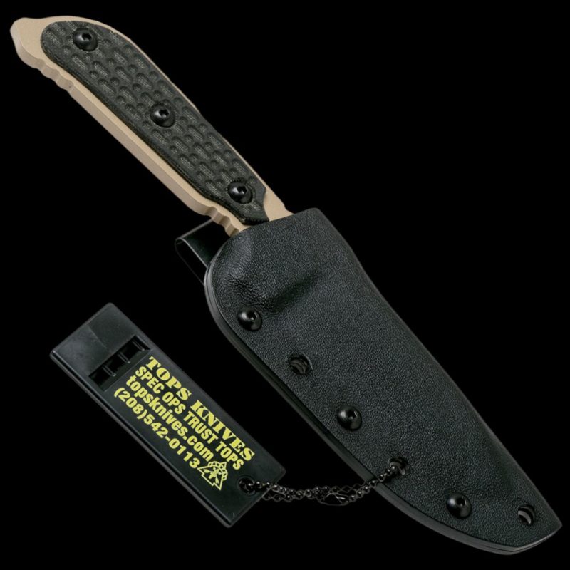 TOPS MILSPIE 3 Elite Tan/BLM Handles Blades.co.uk