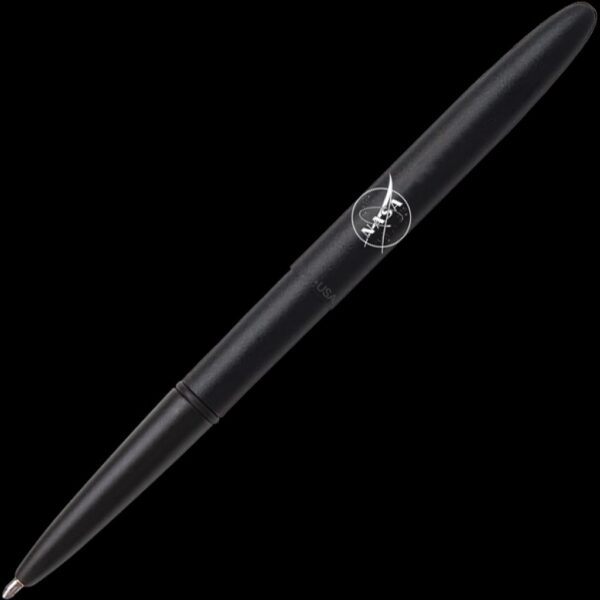 Fisher Space Pen Matte Black Bullet Space Pen with NASA Meatball Outline Logo Silkscreened In White