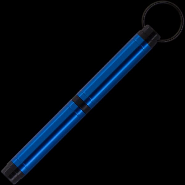 Fisher Space Pen Backpacker Anodized Aluminium Blue - Black Plastic Finger Grip and Trim - Gift Boxed - Image 2