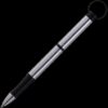 Fisher Space Pen Backpacker Anodized Aluminium Silver - Black Plastic Finger Grip and Trim - Gift Boxed