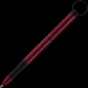 Fisher Space Pen Backpacker Anodized Aluminium Red - Black Plastic Finger Grip and Trim - Gift Boxed
