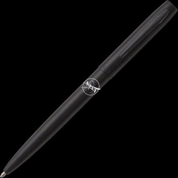 Fisher Space Pen New Matte Black Cap-O-Matic Space Pen with NASA Meatball Outline Logo Silkscreened In White