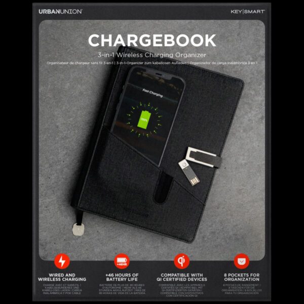 KeySmart ChargeBook Notebook Organizer With Wireless Charger - Image 2