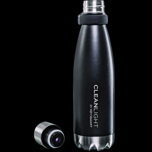 KeySmart CleanLight™ Bottle UV Sanitizing Insulated Water Bottle; Black