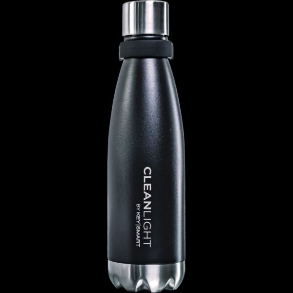 KeySmart CleanLight™ Bottle UV Sanitizing Insulated Water Bottle; Black - Image 2