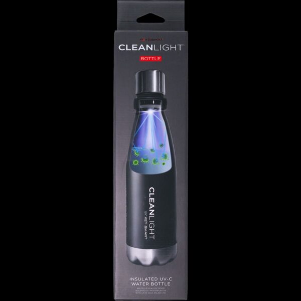 KeySmart CleanLight™ Bottle UV Sanitizing Insulated Water Bottle; Black - Image 3