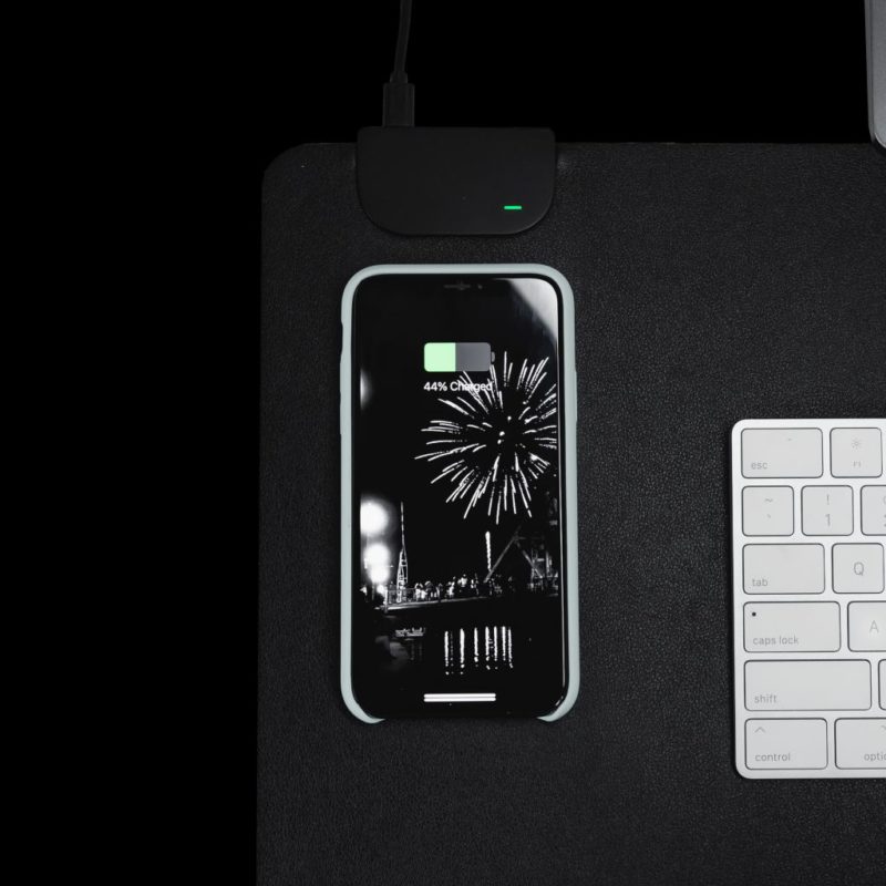 KeySmart TaskPad Wireless Charging Desk Pad; Black Blades.co.uk