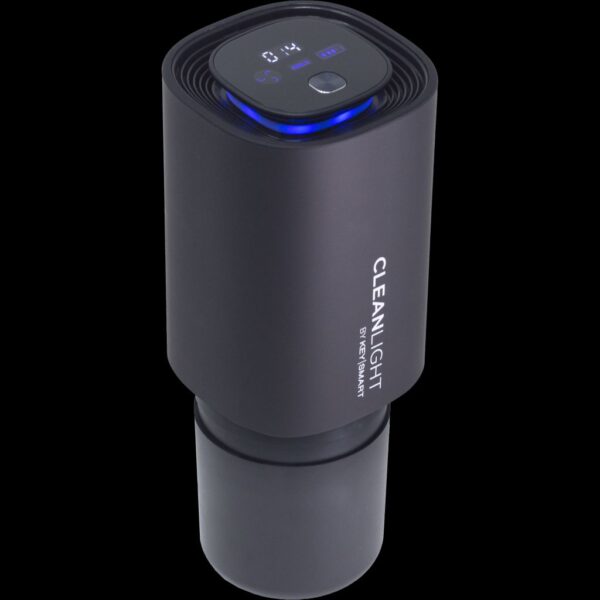 KeySmart CleanLight™ Air Pro Ionic UV Air Purifier with Air Quality Monitoring; Black