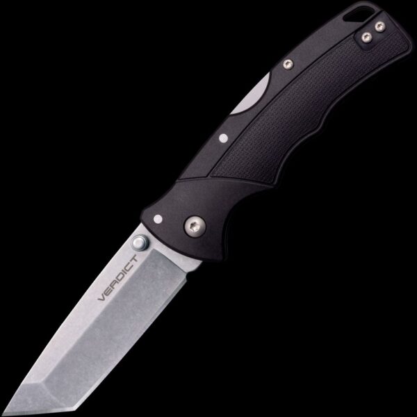 Cold Steel Verdict 4116SS Tanto Point Stonewash Finish Black GFN Handle