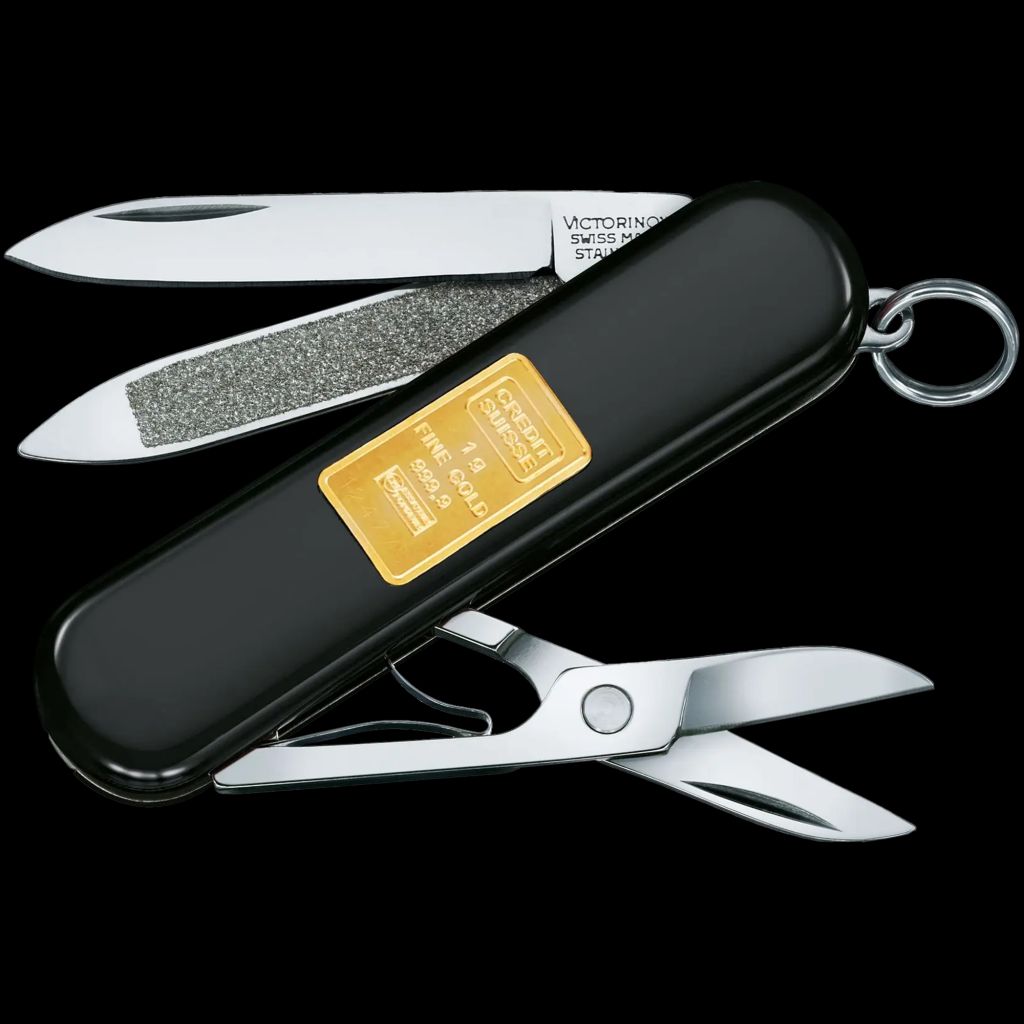 Victorinox Classic with 1g gold lingot