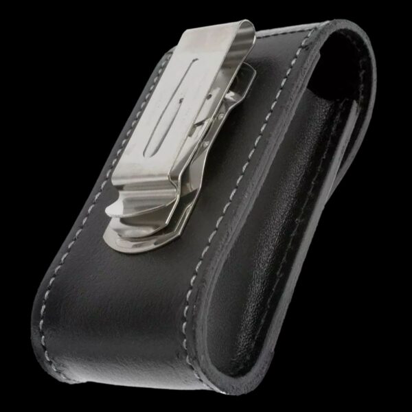 Victorinox Belt Pouch, Leather, 97 mm, Black, Rotating Clip - Image 2