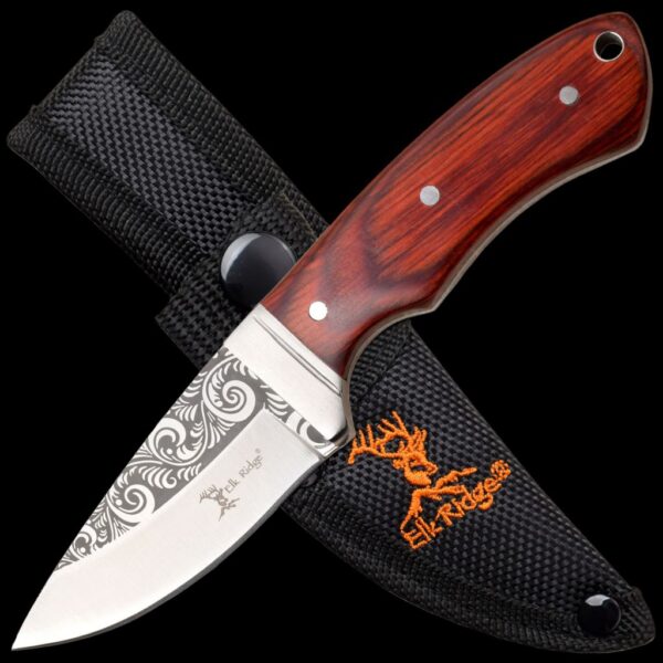 Elk Ridge Etched Fixed Blade Knife