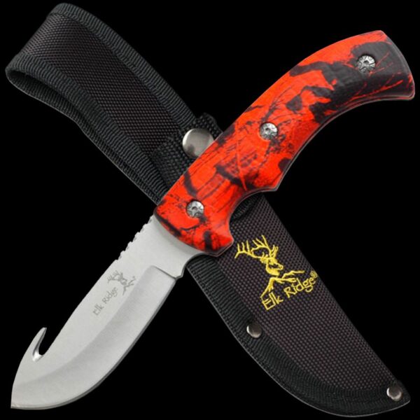 Elk Ridge Red Camo Fixed Blade Knife