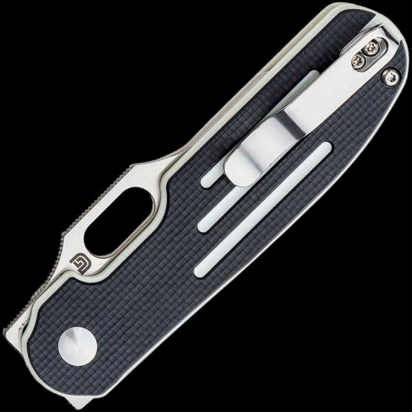 Kizer Cormorant Black/White G-10 Line Pattern - Image 2