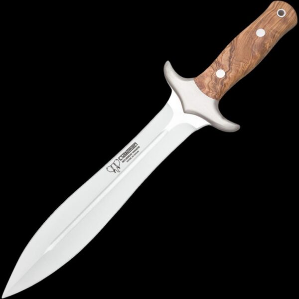 Cudeman Olive Wood Spear Point Hunting Knife 104-L