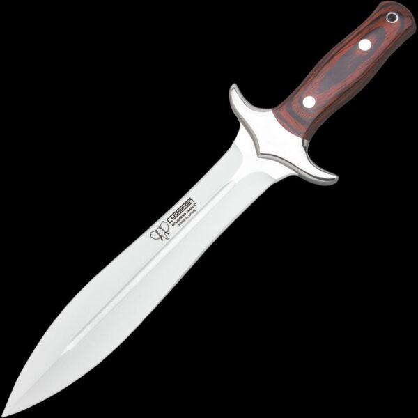 Cudeman Red Pakkawood Spear Point Hunting Knife 104-R