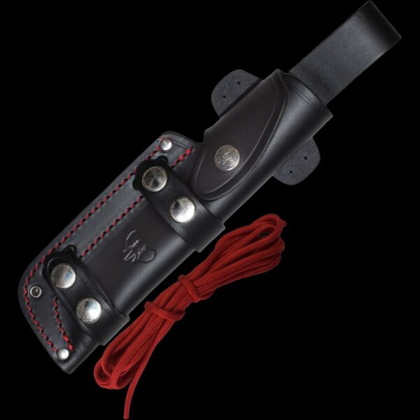 Cudeman JJSK-2 Survival Knife Black w/Leather Sheath - Image 2