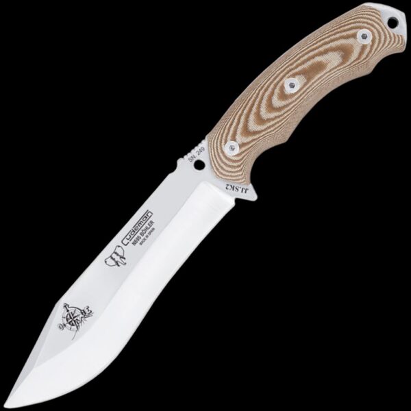 Cudeman JJSK-2 Survival Knife Brown w/Leather Sheath