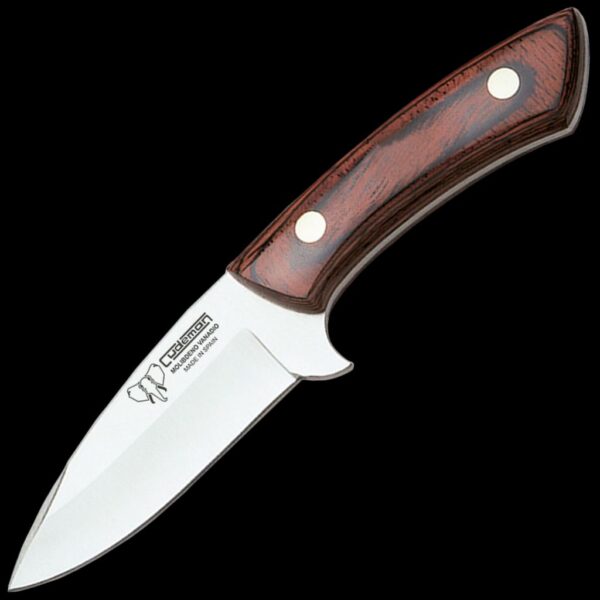Cudeman Pakkawood Handle Skinner with Leather Sheath