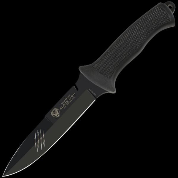 Cudeman Heavy Duty Rubber Survival Knife Black Lion 177-P