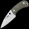 Cudeman 200-F Yoda Green Micarta w/ Leather Sheath