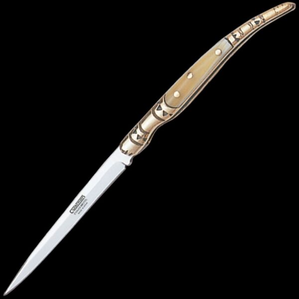 Cudeman Small Bull Horn Stiletto Pocket Knife