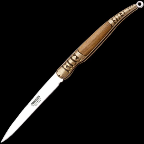 Cudeman X-Small Olive Wood Stiletto Pocket Knife
