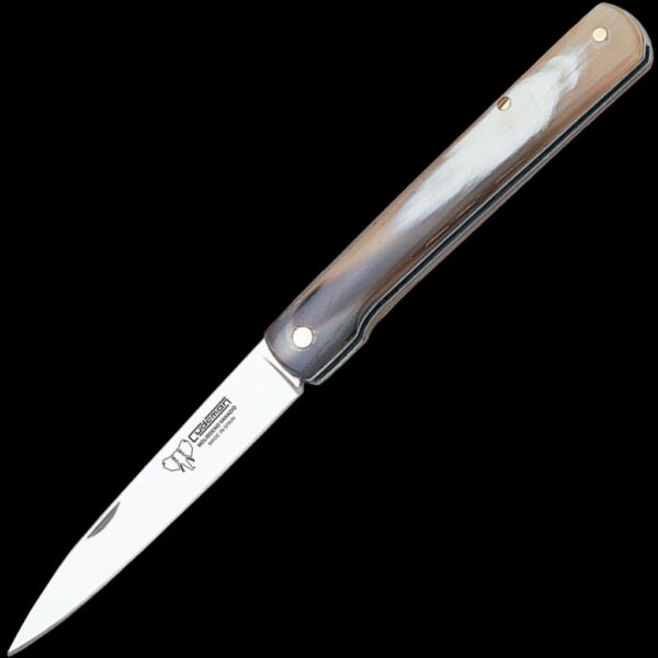 Cudeman Stilleto Pocket Knife with Bull horn handle 408-A