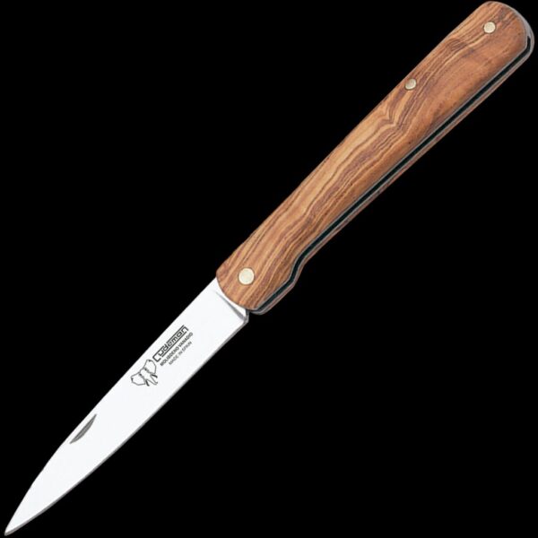 Cudeman Stilleto Pocket Knife with Olive Wood handle 408-L