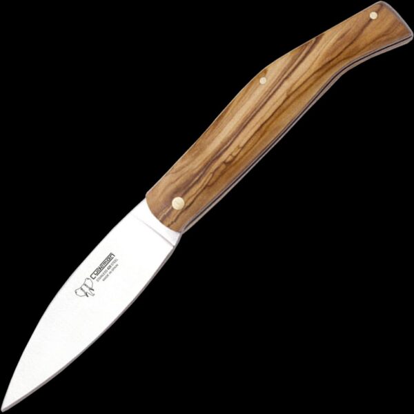 Cudeman Large Olive Wood Outdoor Pocket Knife w/Sheath
